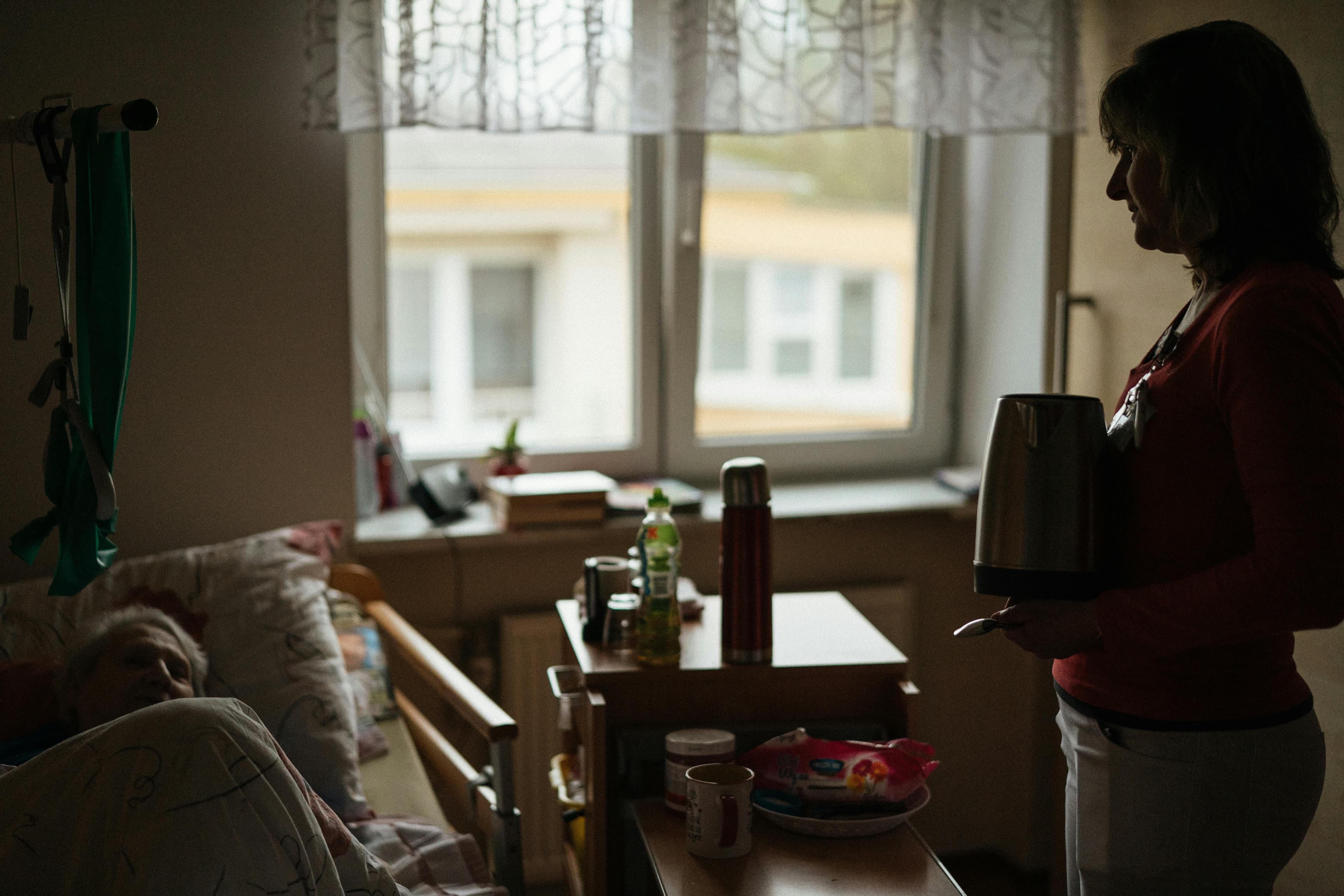Care professional supporting daily living at home